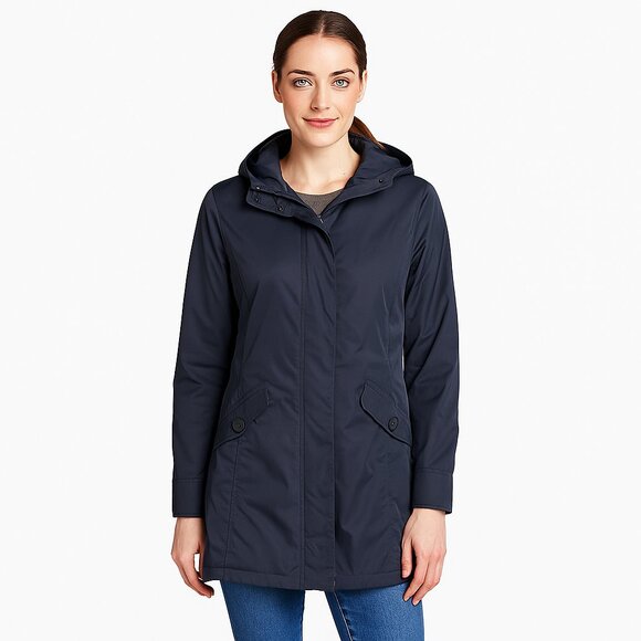 Woolrich Arctic Parka Blue S Duck Down Coyote Fur Trim Hood Luxury Wintercore - Picture 1 of 16